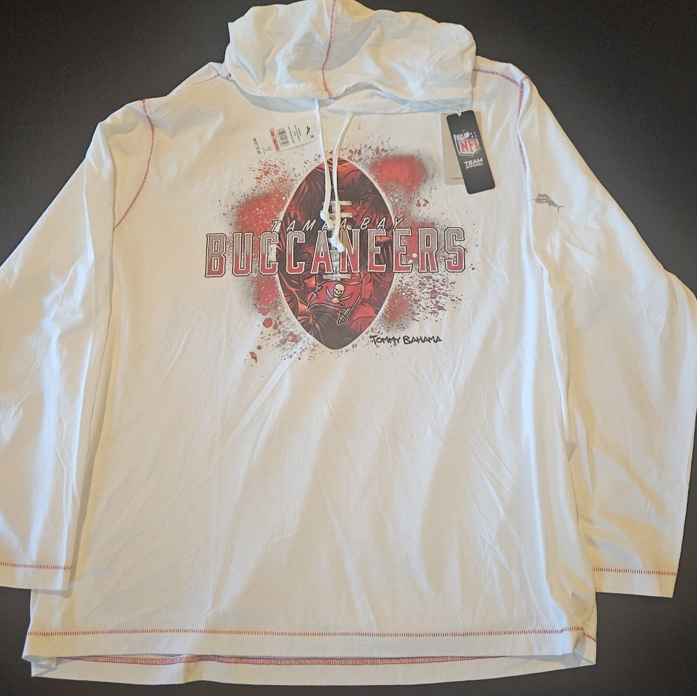 NWT Men's Tommy Bahama Tampa Bay BuccaneersHooded‎ Long Sleeve 3XL